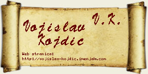 Vojislav Kojdić vizit kartica